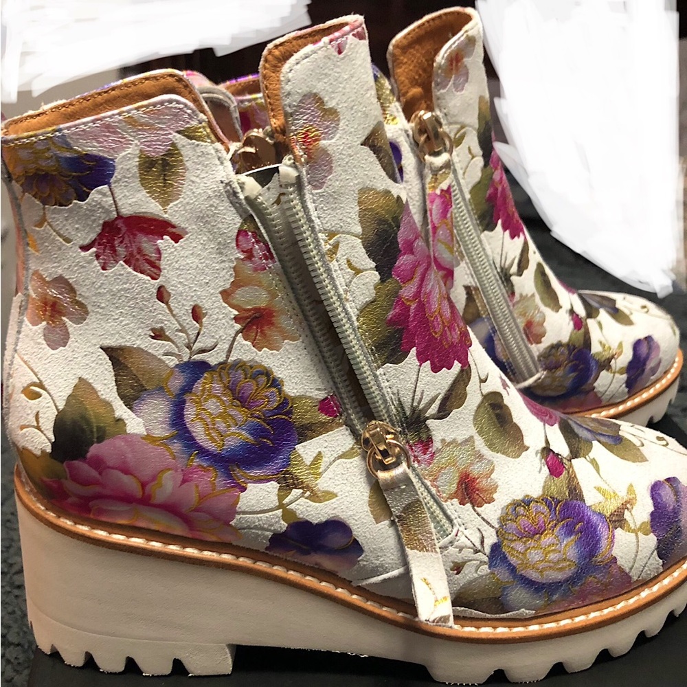Bresley wedge heel boots. New in box.